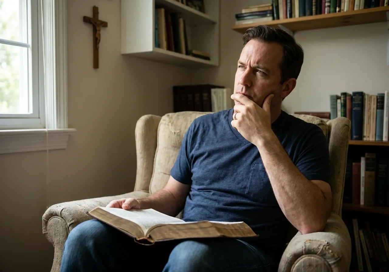 Ein Mann, welcher hinterfragt, ob der den Heiligen Geist empfangen hat.